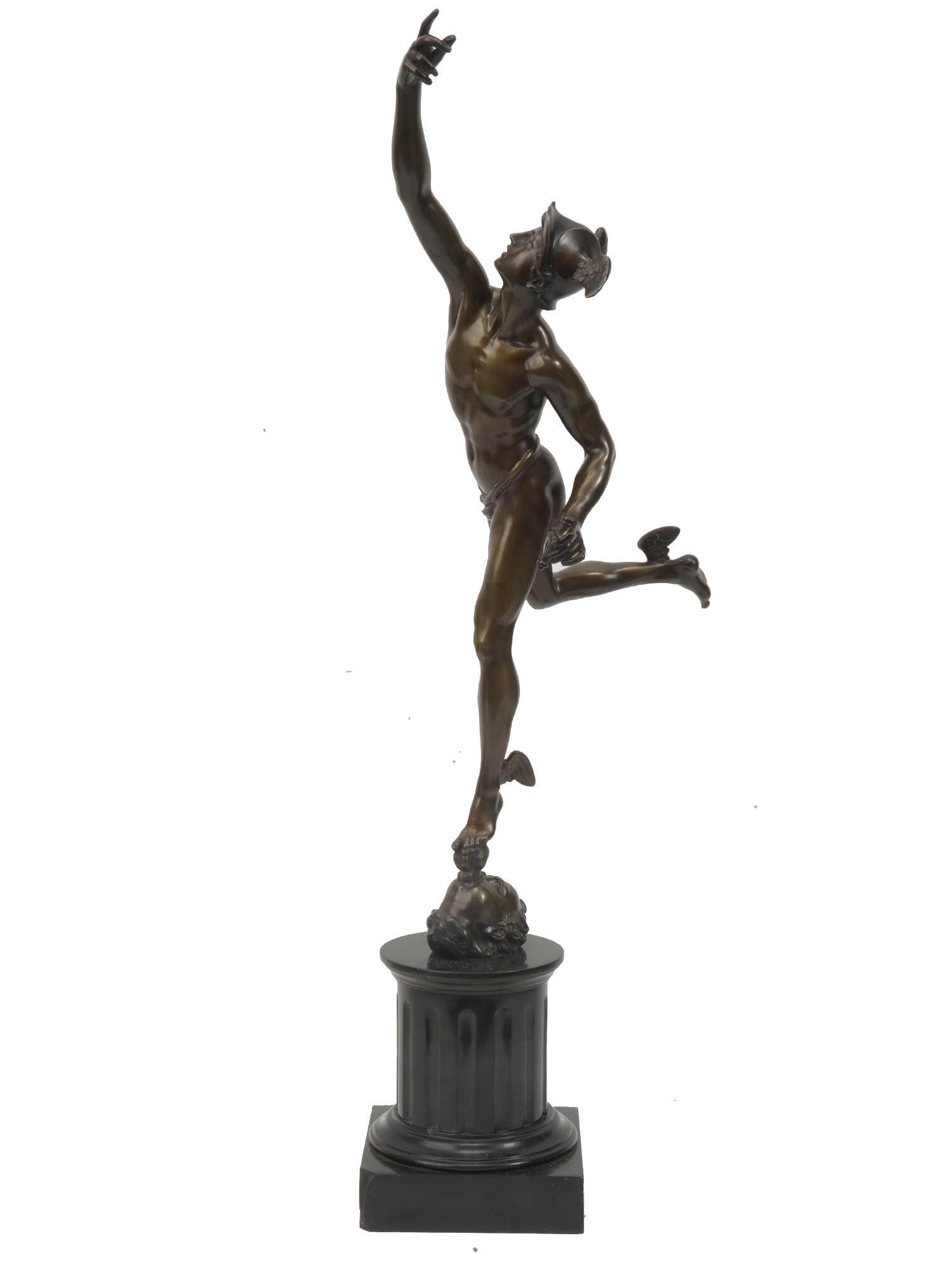 BRONZE FIGURE FLYING MERCURY AFTER GIAMBOLOGNA PIC-1